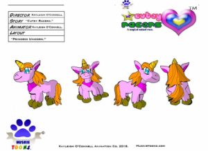 Princess Unicorn Character Sheet Colored